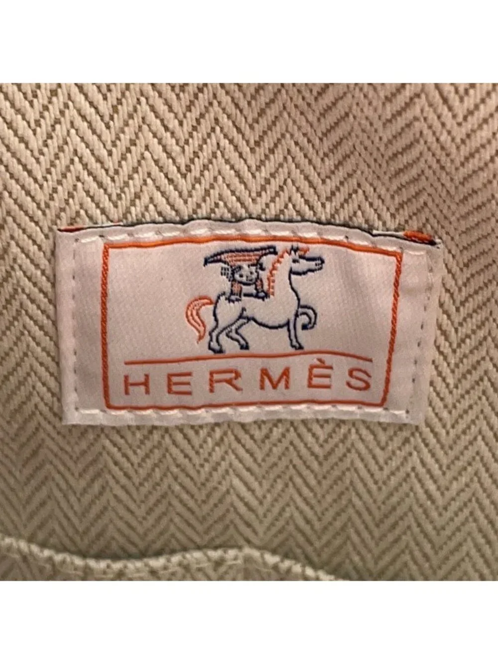 Hermes Handbag Bride-a-Brac GM Cabriole Terracotta Silver Canvas Pouch